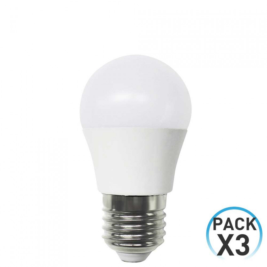 Pack 3 Bombillas LED Esférica E27 6W Equi.40W 470lm 3000K 15000H
7hSevenOn Pack 3 Bombillas LED Esférica E27 6W Equi.40W 470lm 3000K 15000H
7hSevenOn