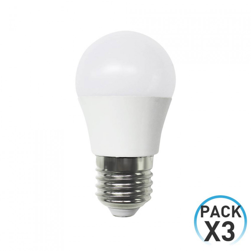 Pack 3 Bombillas LED Esférica E27 6W Equi.40W 470lm 3000K 15000H
1Primer Low Cost Pack 3 Bombillas LED Esférica E27 6W Equi.40W 470lm 3000K 15000H
1Primer Low Cost