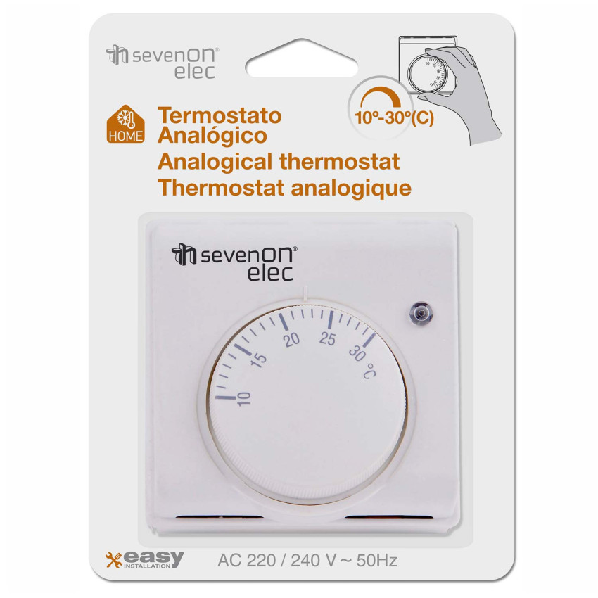 Termostato Calefaccion Phasak Termostato Analu00f3gico Para
