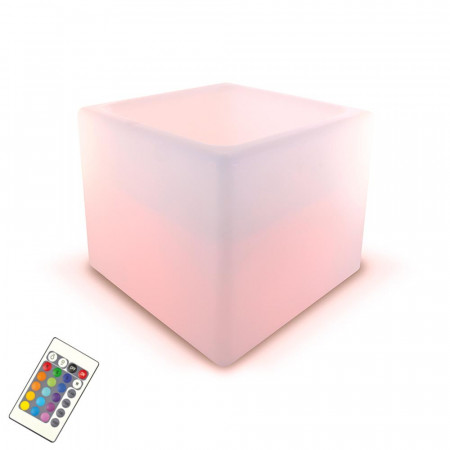 Macetero LED RGB Decorativo 40x40 cm con Mando Orientable Aluminio 7hSevenOn Outdoor Macetero LED RGB Decorativo 40x40 cm con Mando Orientable Aluminio 7hSevenOn Outdoor