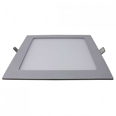 Downlight LED Ultraslim Recesso Quadrado 15W 1100lm 20.5x20.5cm 4000K Alumínio 7hSevenOn LED Downlight Recesso 4
