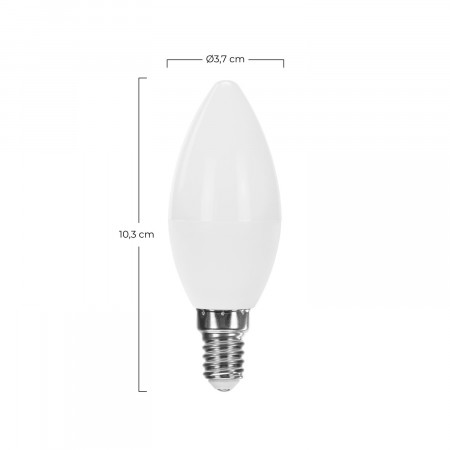 Pack 20 Bombillas LED Vela E14 6W Equi.40W 470lm RaydanHome Bombillas LED 3