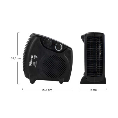 Calefactor Vertical/Horizontal Compacto 2000W Raydan Home Calefactores Eléctricos 5