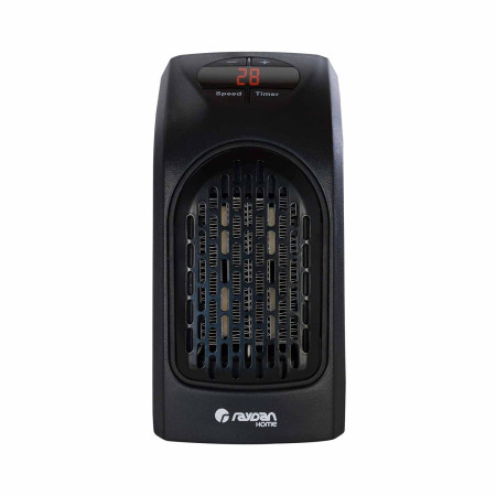 Mini Calefactor de Enchufe a Pared 400W Negro Raydan Home Calefactores Eléctricos 3