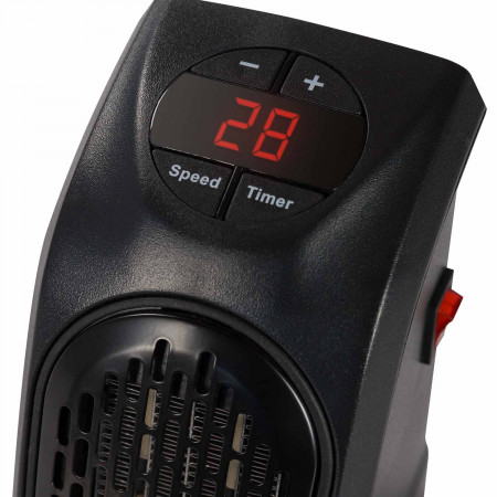 Mini Aquecedor de Parede Plug-in 400W Preto Raydan Home Aquecedores Eléctricos 5
