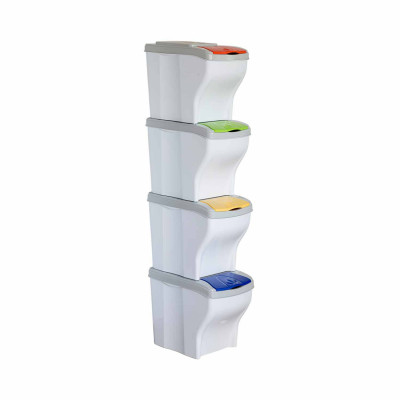 Set 4 Cubos de Basura Poker 20 Litros 28x40x31cm BAMA Cubos de Basura 2