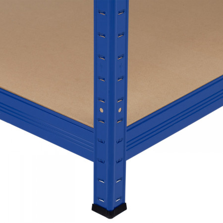 Pack 2 Estantes modulares azuis com 5 prateleiras reguláveis 180x120x60cm 1250Kg 7house Estantes 4