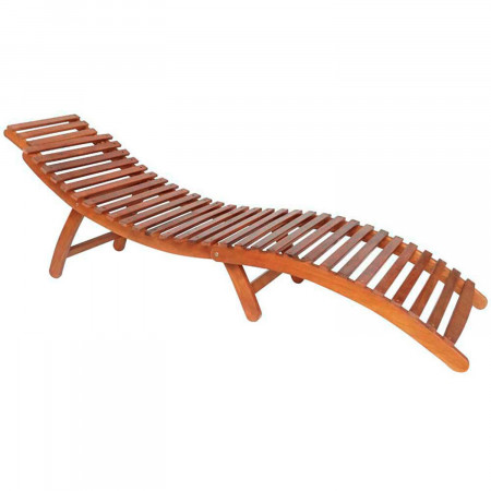 Tumbona Plegable de Madera de Acacia con Cojín Wasaga 7house Hamacas y Tumbonas 2