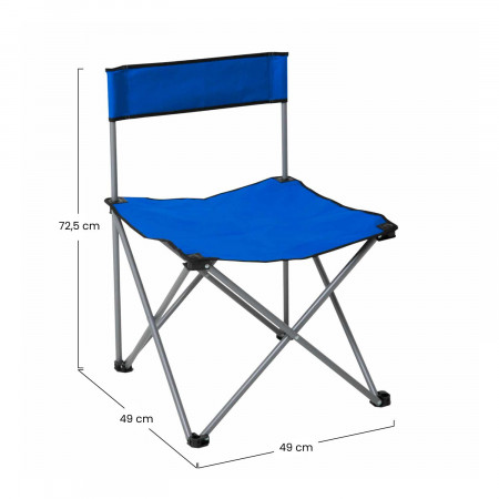 Pack 4 Cadeiras de campismo dobráveis 49x49x72,5cm 7house Cadeiras e mesas dobráveis 5