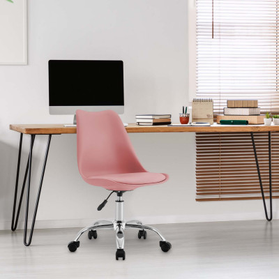 Silla de Escritorio con Ruedas Eyre 91x47,5x56cm 7house Sillas Con Ruedas para Escritorio 21