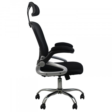 Cadeira de secretária com rodízios New Order Preto 120x104x59,5cm Thinia Home Cadeiras de secretária com rodízios 3