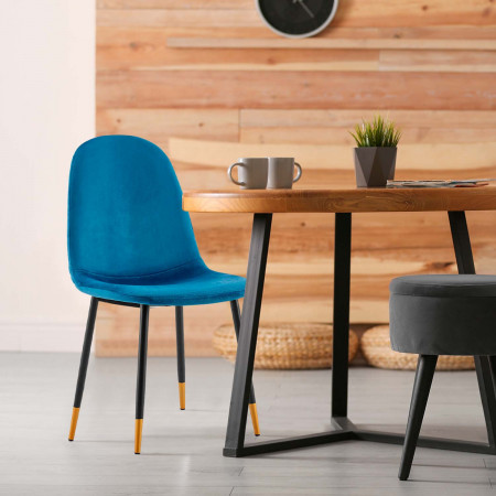 Pack 4 Sillas de Comedor Terciopelo Lonche 91x51x44cm Thinia Home Packs de Sillas 21 Pack 4 Sillas de Comedor Terciopelo Lonche 91x51x44cm Thinia Home Packs de Sillas 21