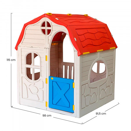 Caseta Infantil de Juegos Plegable 115x91,5x98cm RAM Juegos de Exterior para Niños 5