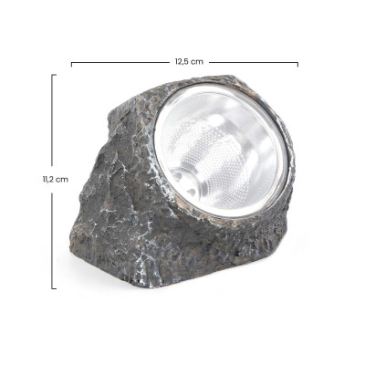 Pack 12 Lâmpadas solares LED Twilight LED Pedra cinzenta 6000K 7hSevenOn Outdoor Iluminação solar 4