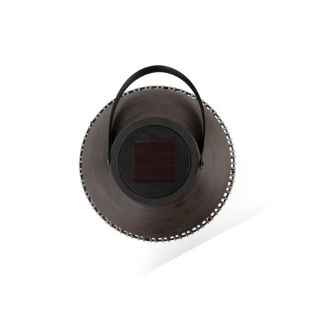 Lanterna Solar LED Exterior Redonda Castanha 3000K 7hSevenOn Outdoor Iluminação Solar 2