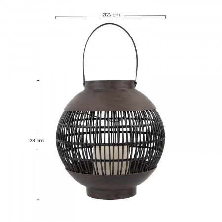 Farol Solar LED Exterior Redondo Marrón 3000K 7hSevenOn Outdoor Iluminación Solar 3
