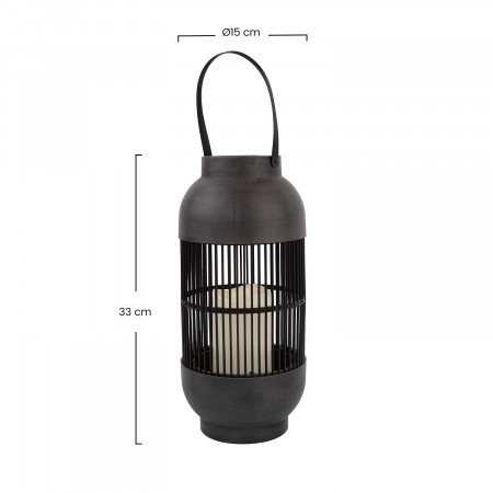 Farol Solar LED Exterior Tubular Marrón 3000K 7hSevenOn Outdoor Iluminación Solar 3