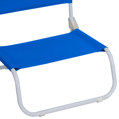 Pack 2 cadeiras de praia rebatíveis baixas azuis 45x49,5x17,5cm 7house Mesas e cadeiras rebatíveis 3