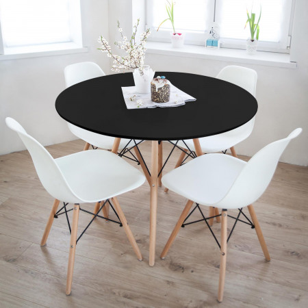 Mesa de jantar redonda estilo nórdico 74x80cm Thinia Home Mesas de jantar 8