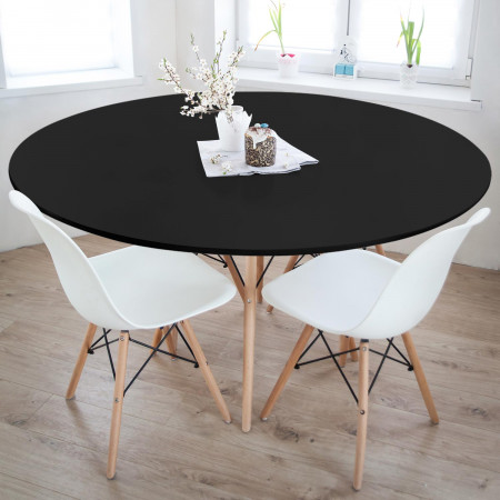Mesa de jantar redonda estilo nórdico 74x120cm Thinia Home Mesas de jantar 12