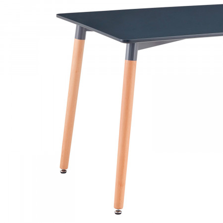Conjunto Comedor Mesa Rectangular Gris Plomo y 6 Sillas de Terciopelo Respaldo Bajo Randall Thinia Home Conjuntos de Mesa y Sill Conjunto Comedor Mesa Rectangular Gris Plomo y 6 Sillas de Terciopelo Respaldo Bajo Randall Thinia Home Conjuntos de Mesa y Sill