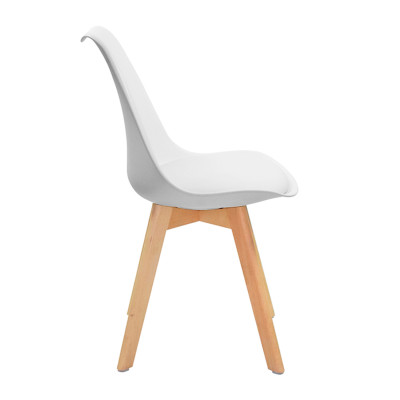 Conjunto de jantar Mesa branca redonda e 2 cadeiras Estilo nórdico Valeska Branco Thinia Home Conjuntos de mesa e cadeira de jan