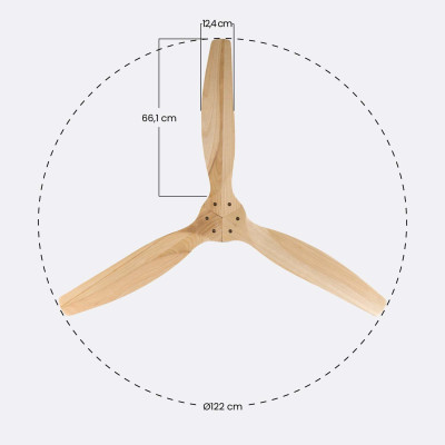 Ventilador de teto 3 pás 55W 6 velocidades Nebraska Dayron Ventiladores de teto 6
