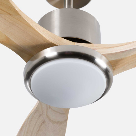 Ventilador de Techo con Luz 3 Aspas 56W 6 Velocidades Alaska Madera Natural Dayron Ventiladores de Techo 2