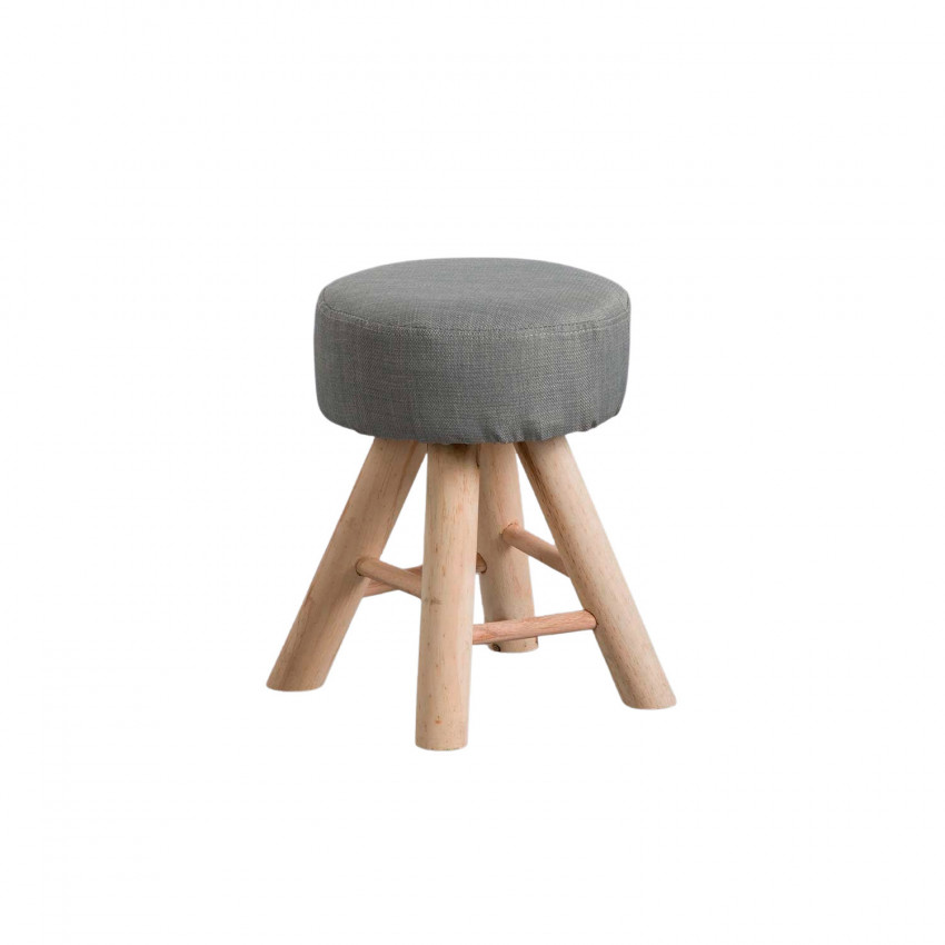 Taburete Bajo Abi Gris 28x40cm Thinia Home Puffs 1 Taburete Bajo Abi Gris 28x40cm Thinia Home Puffs 1