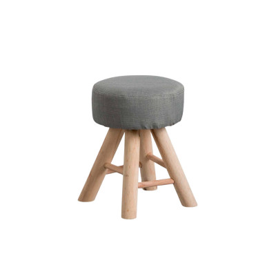 Taburete Bajo Abi Gris 28x40cm Thinia Home Puffs 1