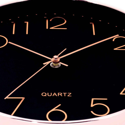 Reloj de Pared Moderno en Relieve con Esfera Negra Ø30 cm Thinia Home Relojes de Pared 11