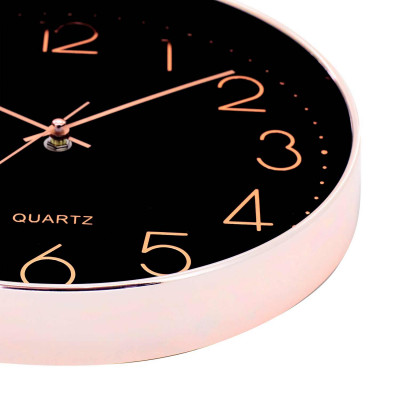 Reloj de Pared Moderno en Relieve con Esfera Negra Ø30 cm Thinia Home Relojes de Pared 12