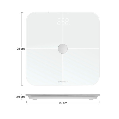 Balanças de casa de banho inteligentes Bluetooth com APP até 8 perfis Saúde Dayron Balanças de casa de banho 3
