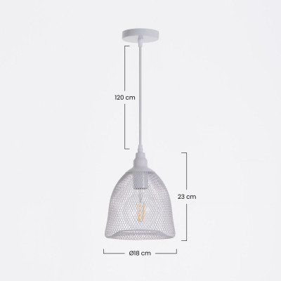 Lámpara de Techo Radom Blanco 18x18x23cm 7hSevenOn Deco Lámparas de Techo 6
