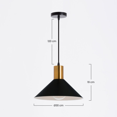 Lámpara de Techo Torun Negro/Cobre 30x30x19cm 7hSevenOn Deco Lámparas de Techo 6
