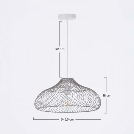 Lámpara de Techo Akame Gris 42,5x42,5x18cm 7hSevenOn Deco Lámparas de Techo 6