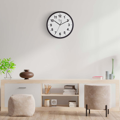 Reloj de Pared Clásico Negro con Esfera Blanca Ø30.5 cm Thinia Home Relojes de Pared 7