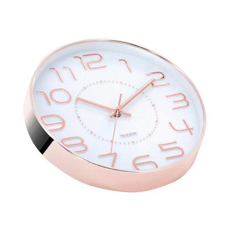 Relógio de parede Original em ouro rosa com mostrador branco Ø25 cm Thinia Home Relógios de parede 2