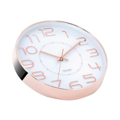 Relógio de parede Original em ouro rosa com mostrador branco Ø25 cm Thinia Home Relógios de parede 2