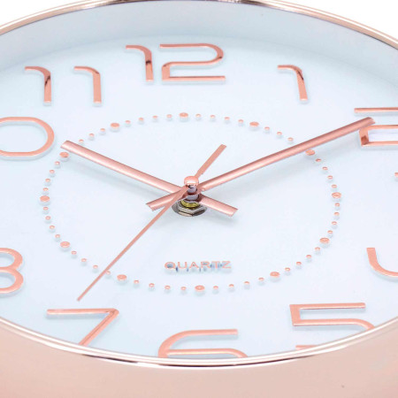 Reloj de Pared Original en Oro Rosa con Esfera Blanca Ø25 cm Thinia Home Relojes de Pared 3
