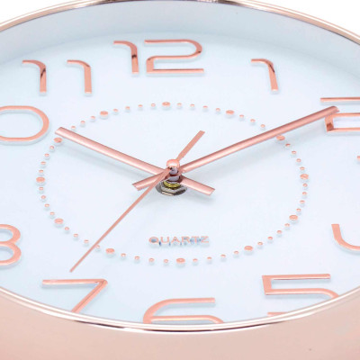 Relógio de parede Original em ouro rosa com mostrador branco Ø25 cm Thinia Home Relógios de parede 3