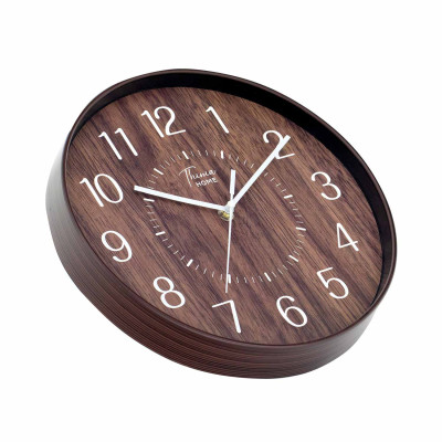 Orologio da parete in legno scuro Ø 30 cm Thinia Home Orologi da parete 2