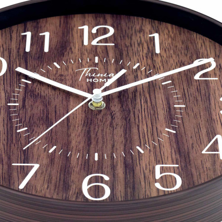 Orologio da parete in legno scuro Ø30 cm Thinia Home Orologi da parete 3