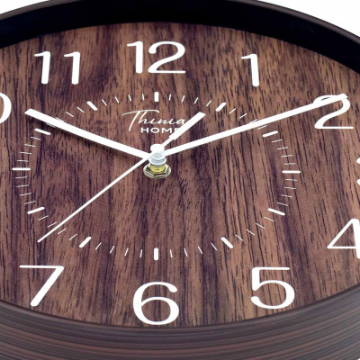 Orologio da parete in legno scuro Ø30 cm Thinia Home Orologi da parete 3
