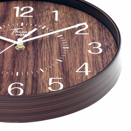 Orologio da parete in legno scuro Ø 30 cm Thinia Home Orologi da parete 4