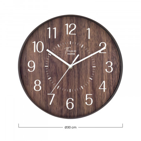 Reloj de Pared de Madera Oscura Ø30 cm Thinia Home Relojes de Pared 6