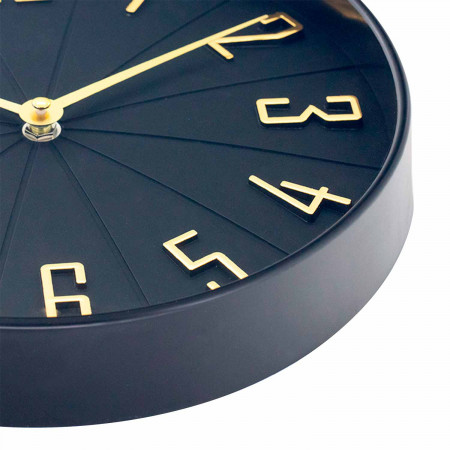 Reloj de Pared Vintage Negro/Dorado Ø27.3 cm Thinia Home Relojes de Pared 3