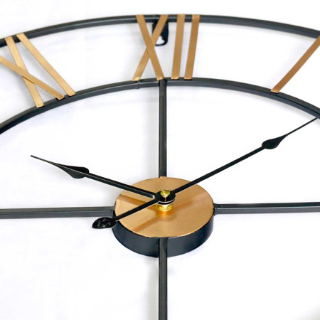 Orologio da parete vintage nero/bronzo Ø60 cm Thinia Home Orologi da parete 2