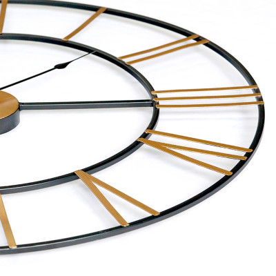 Reloj de Pared Vintage Negro/Bronce Ø60cm Thinia Home Relojes de Pared 3