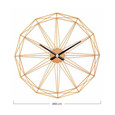 Reloj de Pared Moderno Dorado Ø80cm Thinia Home Relojes de Pared 4